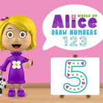 Mundo de Alice desenhar números